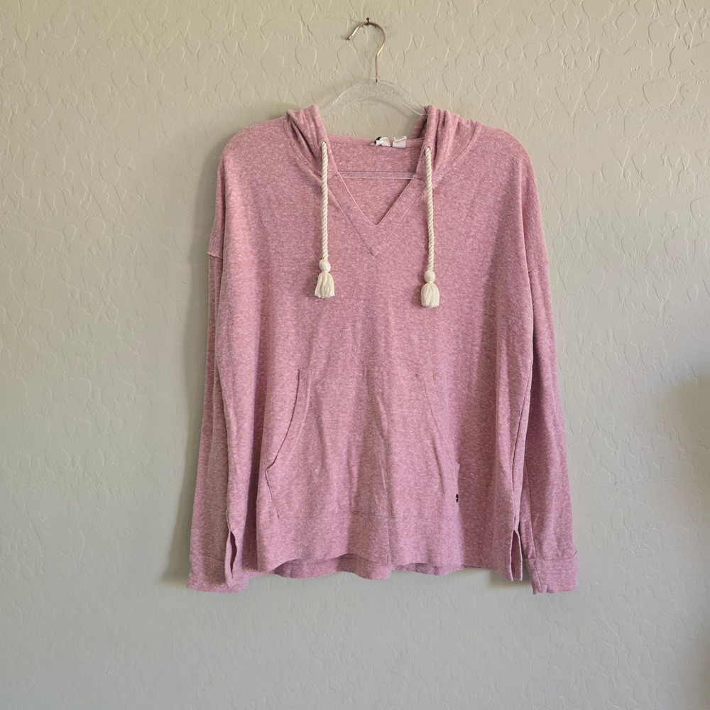 Roxy Lovely Life Hoodie Dusty pink tassel drawstrings Large Beach Summer